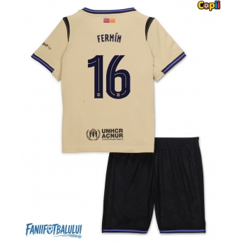 Barcelona Fermin Lopez #16 Echipament de Fotbal Replică 2025-26 Copii Deplasare (+ Șorturi)